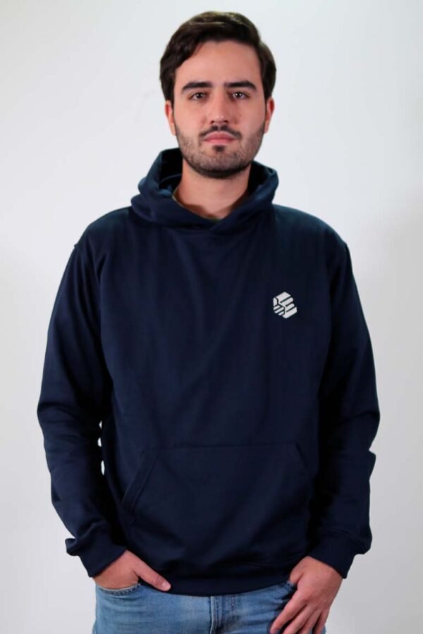 Be-Midnight Blue Essential Hoodie Hombre