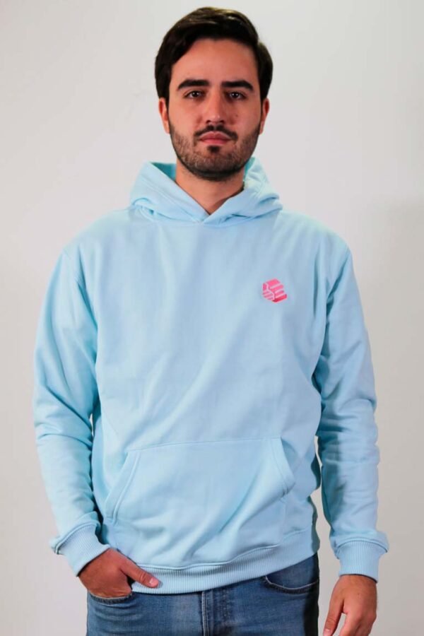 Be-Sky Blue Essential Hoodie hombre