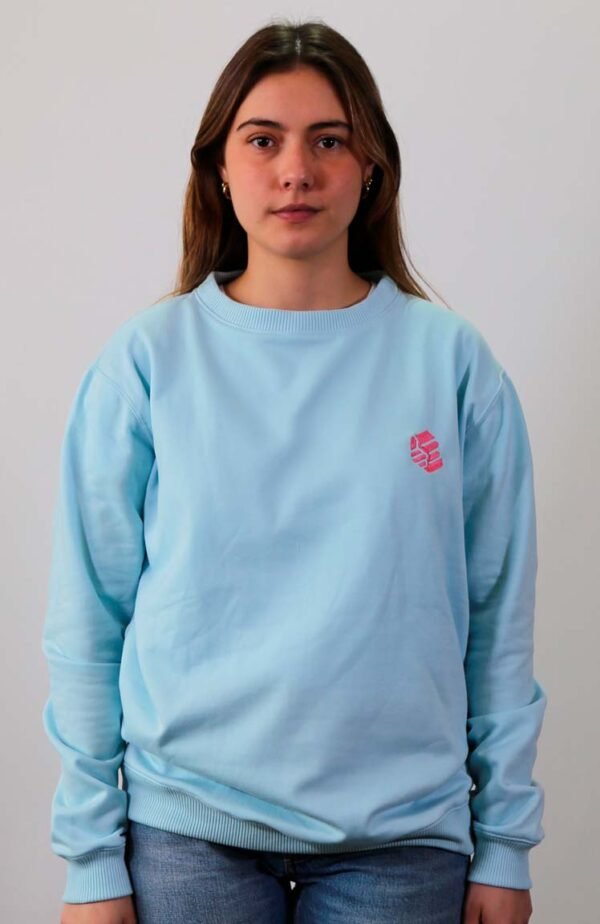 Be-Sky Blue Essential Crewneck mujer