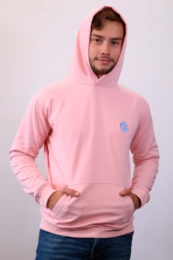 Be-Baby Pink Essential Hoodie hombre con capota