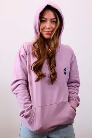 Be-Lilac Purple Essential Hoodie mujer con capota