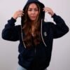 Be-Midnight Blue Zip Hoodie